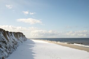 Sylt im Winter mit Schnee