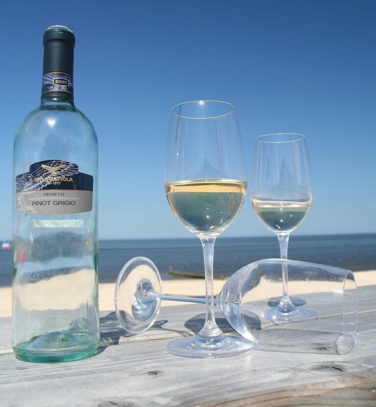 Wein am Strand auf Sylt